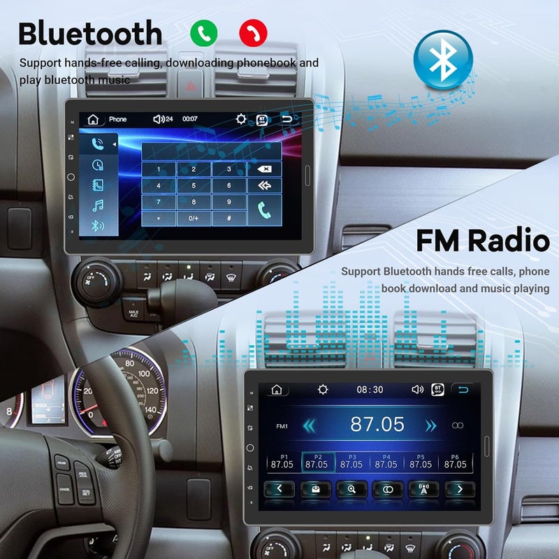 EKAT 10.1 inch Single Din Car Stereo with CarPlay and Android Auto, 10 inch Touch Screen Radio with Mirror Link/1080P/EQ Audio/SWC/Bluetooth +Backup Camera+MIC - Image 4